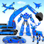 Snow Excavator Robot Car Games MOD Unlimited Money